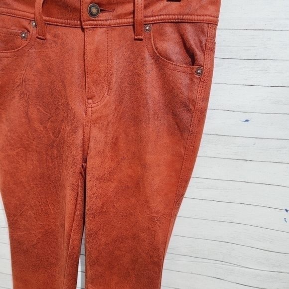 WE THE FREE GONE 930 FAUX SUEDE RUST RED JEGGINGS, SZ 26 - Picture 4 of 8